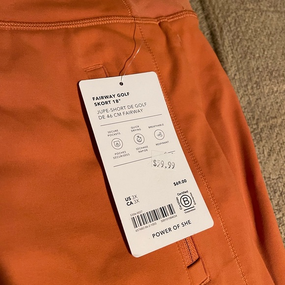 Athleta Fairway Golf Skort 18" Size 3X - Picture 4 of 4